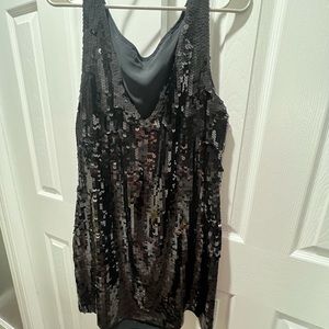 NWT BANANA REPUBLIC black sequin dress.